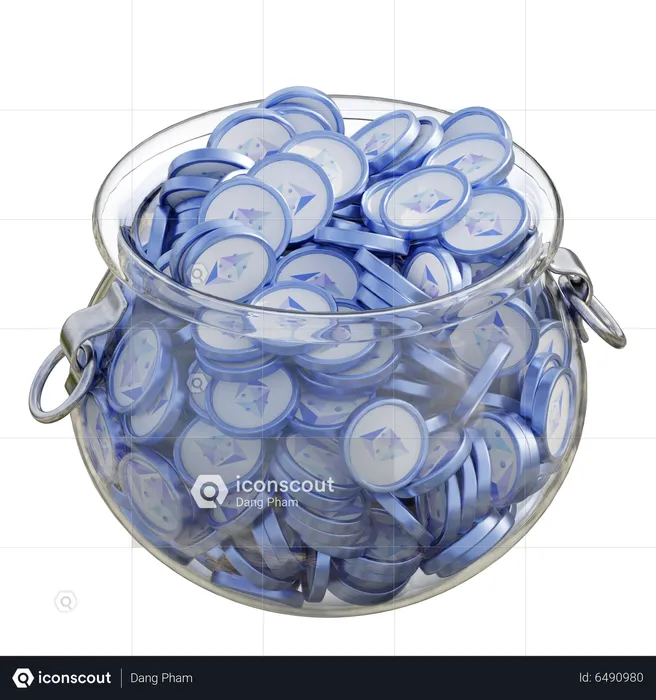 Ethw Clear Glass Pot  3D Icon