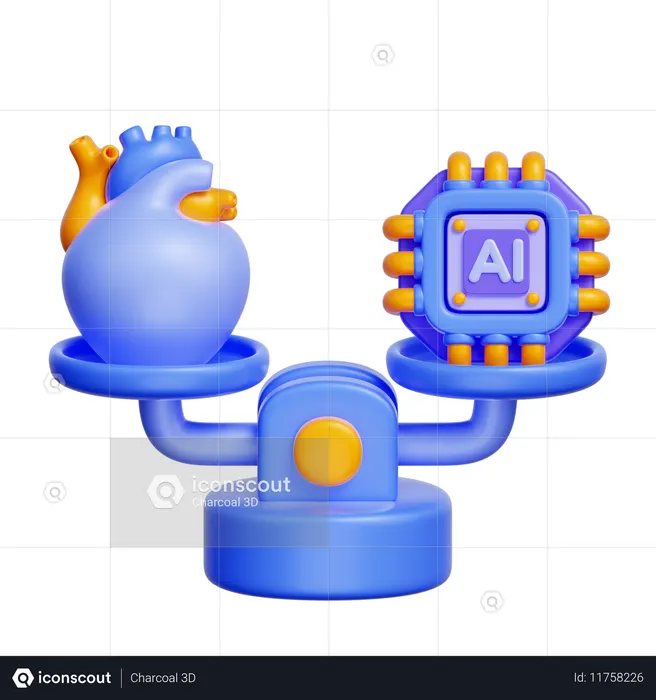 Ética da IA  3D Icon