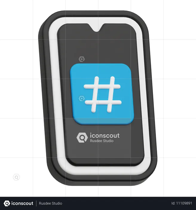 Hashtag  3D Icon