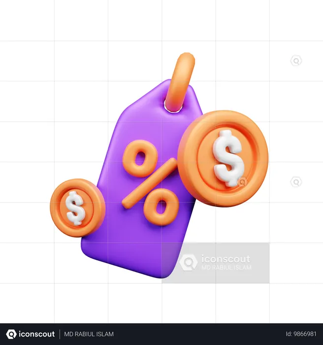 Dia del dolar  3D Icon