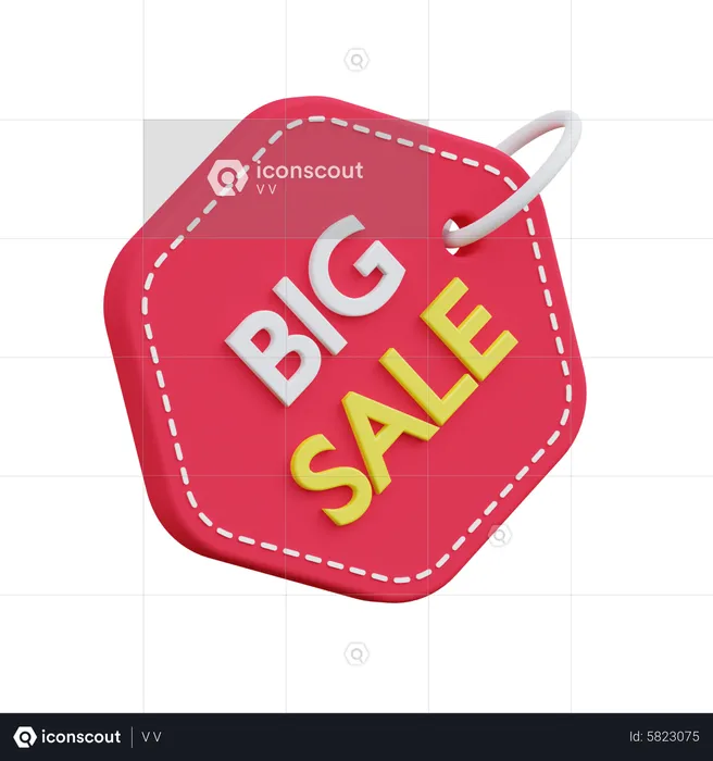 Etiqueta de grande venda  3D Icon