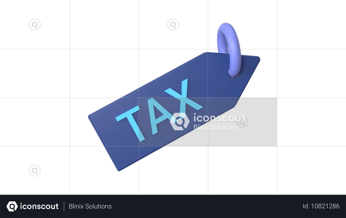 Etiqueta fiscal  3D Icon