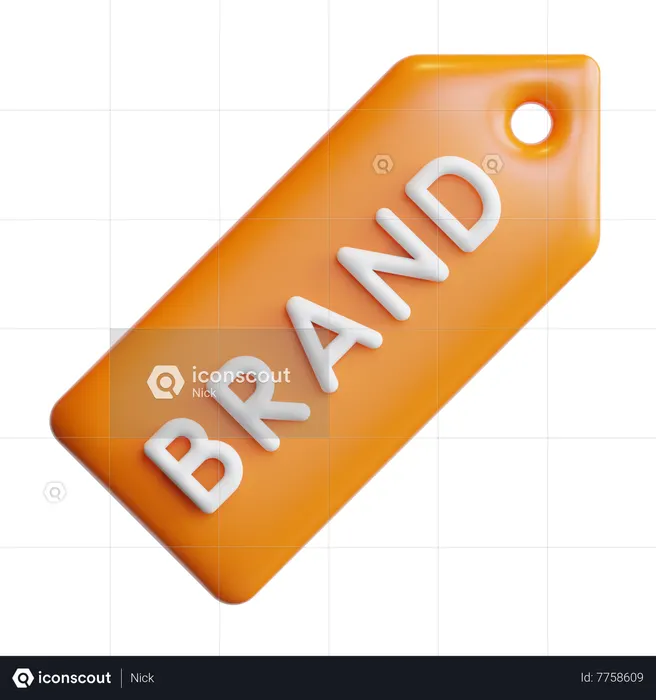 Etiqueta de marca  3D Icon