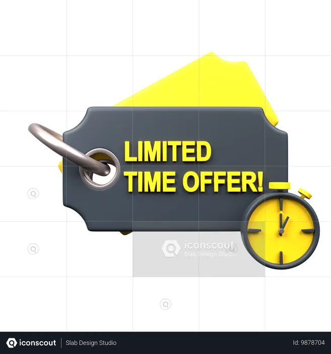 Etiqueta de oferta por tempo limitado  3D Icon