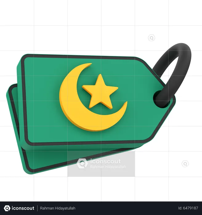 Etiqueta de precio de ramadán  3D Icon