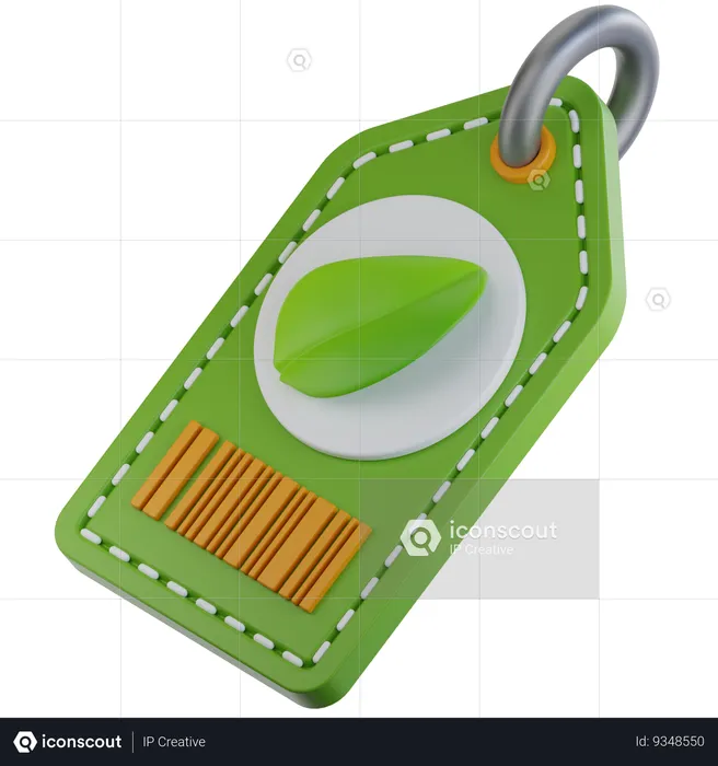 Etiqueta de precio verde  3D Icon