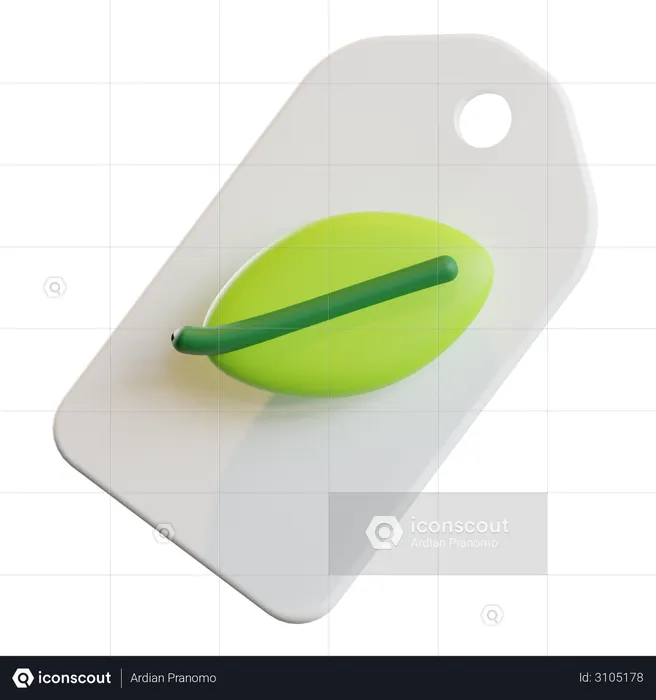 Etiqueta de precio verde  3D Illustration