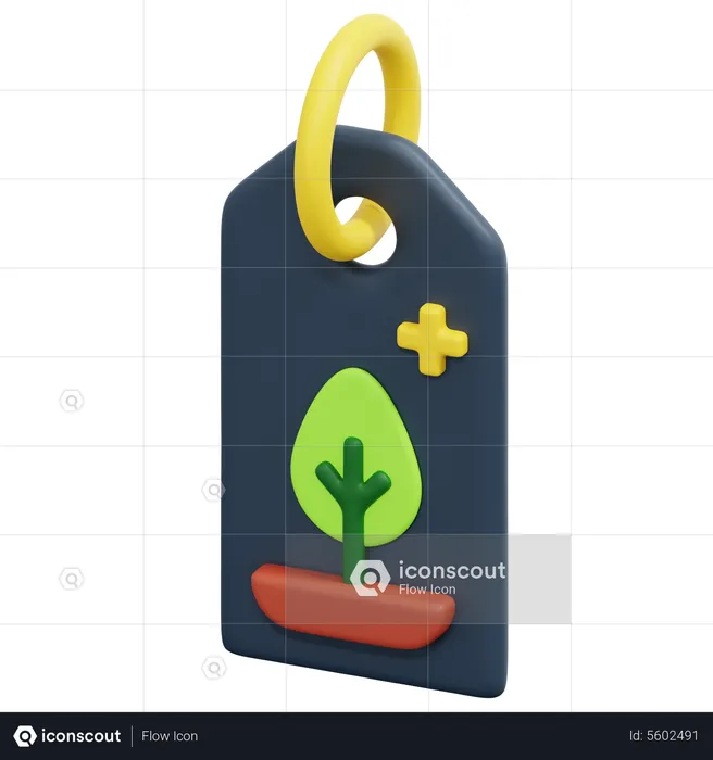 Etiqueta ecológica  3D Icon