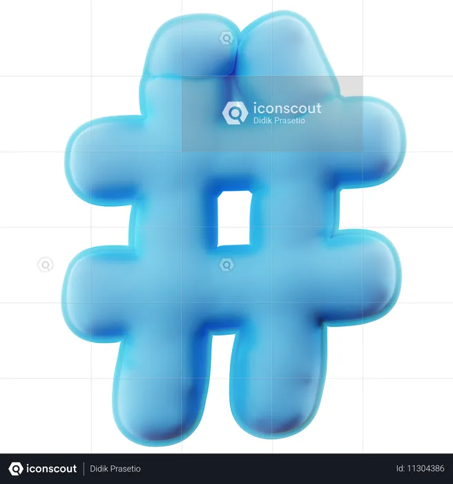 Hashtag  3D Icon