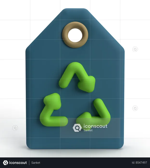 Etiqueta de precio ecológico  3D Icon