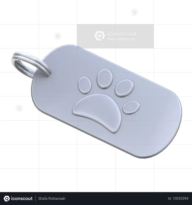 Étiquette d'identification pour animal de compagnie  3D Icon