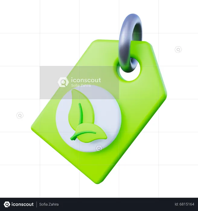 Étiquette de prix écologique  3D Icon