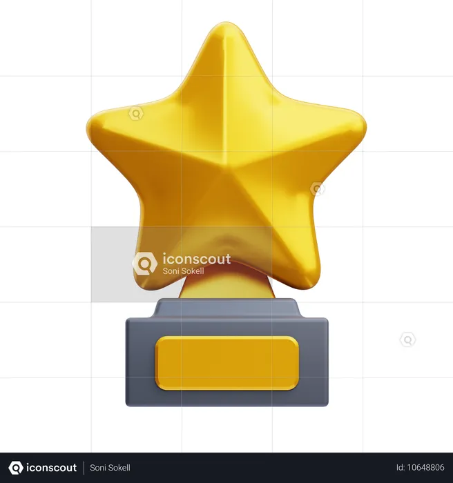 Trophée étoile  3D Icon