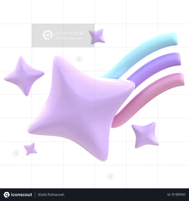 Étoiles tombantes  3D Icon