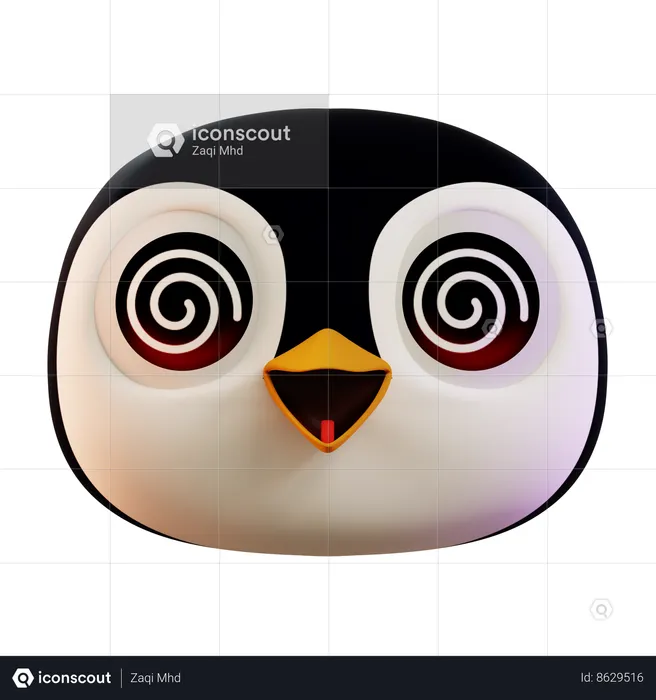 Emoji de pingouin étourdi Emoji 3D Icon