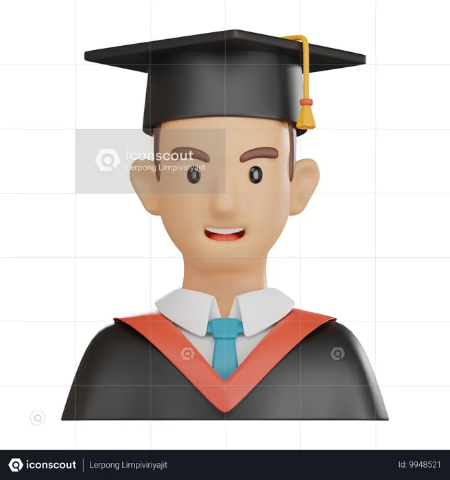 Étudiant diplomé  3D Icon