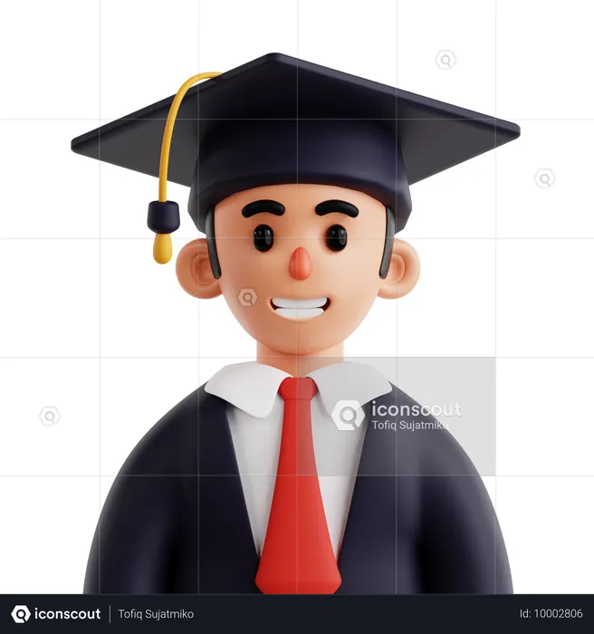 Étudiant diplomé  3D Icon