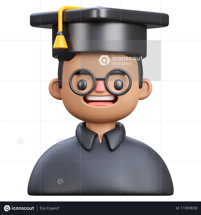 Étudiant diplômé  3D Icon