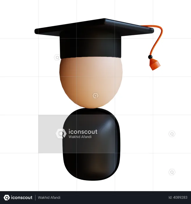 Étudiant diplômé  3D Illustration