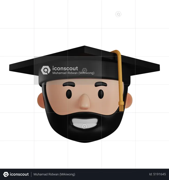 Étudiant diplomé  3D Icon