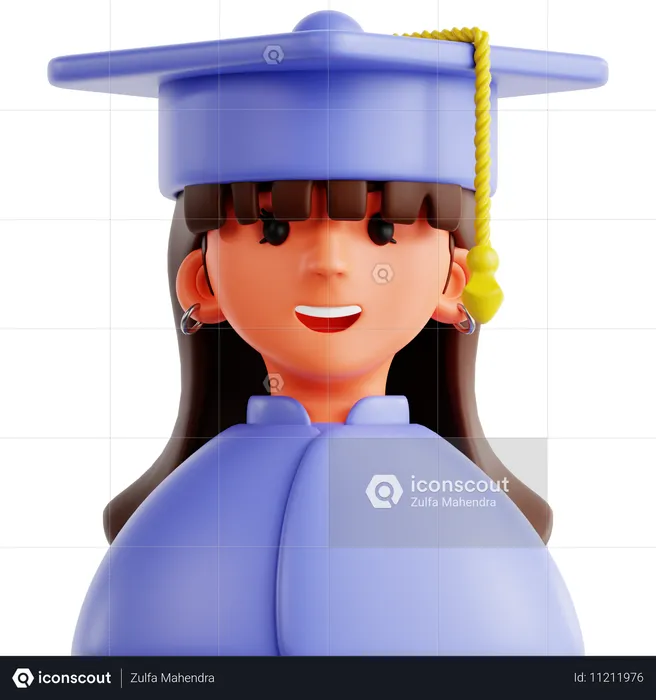 Étudiante diplômée  3D Icon