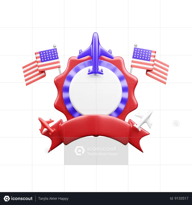 Força aérea dos EUA  3D Icon