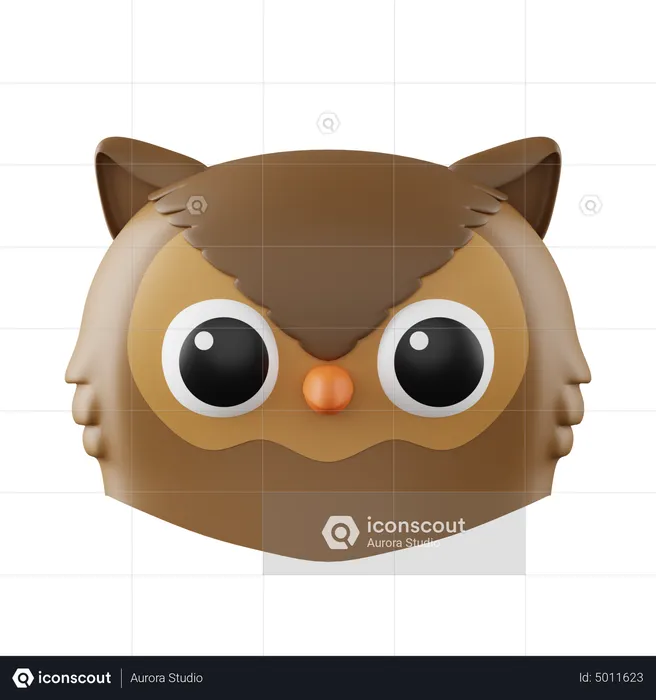 Eule Emoji 3D Icon