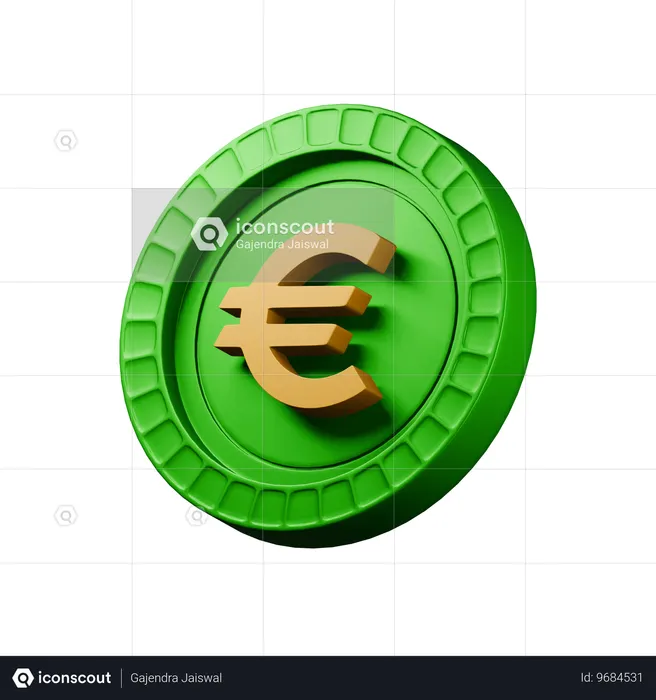 Euro  3D Icon