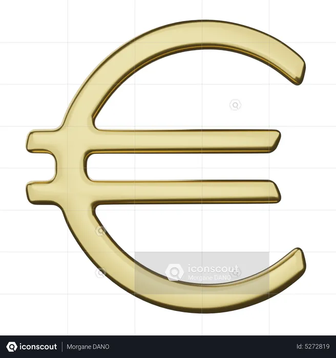 Euro  3D Icon