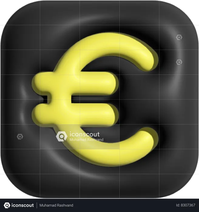 Euro  3D Icon