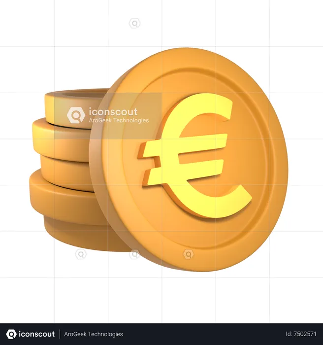 Euro  3D Icon