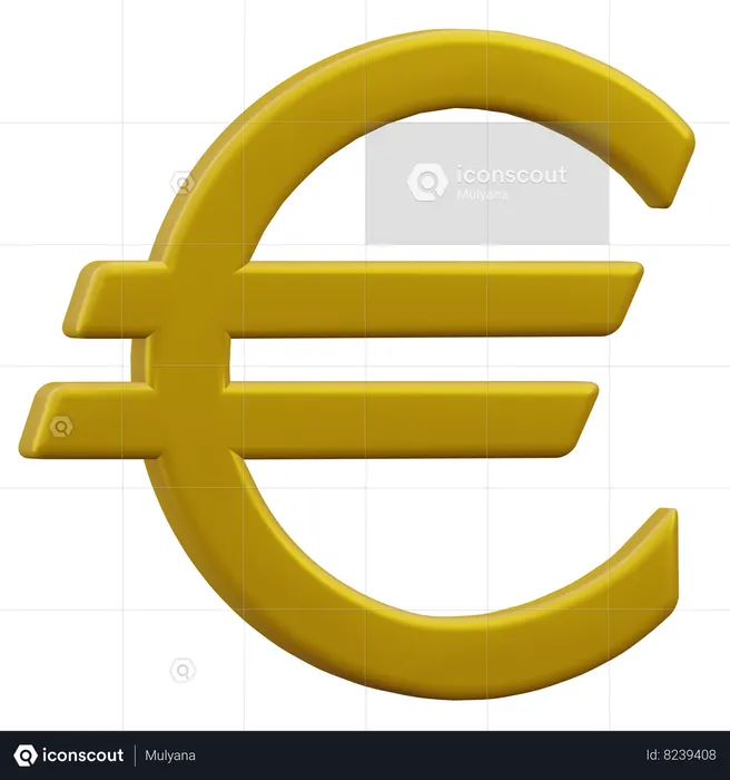 Euro  3D Icon