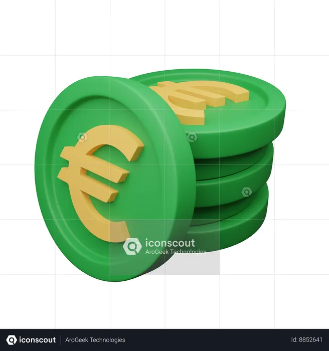Euro  3D Icon