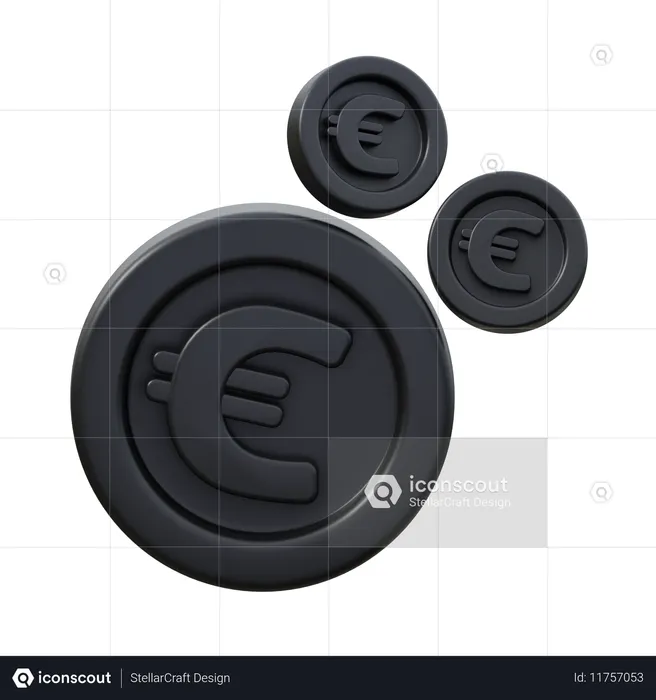 Euro  3D Icon