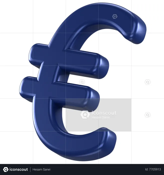 Euro  3D Icon