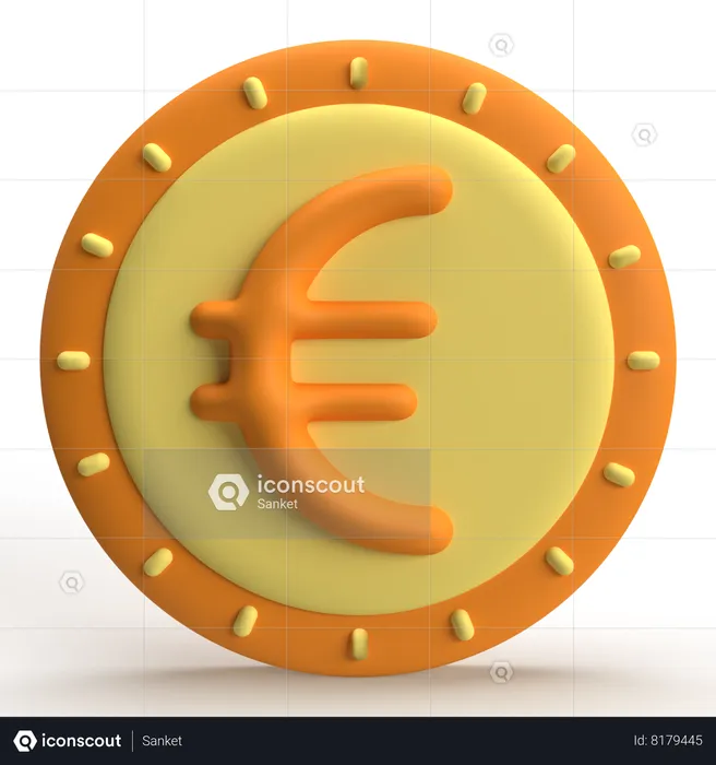 Euro  3D Icon