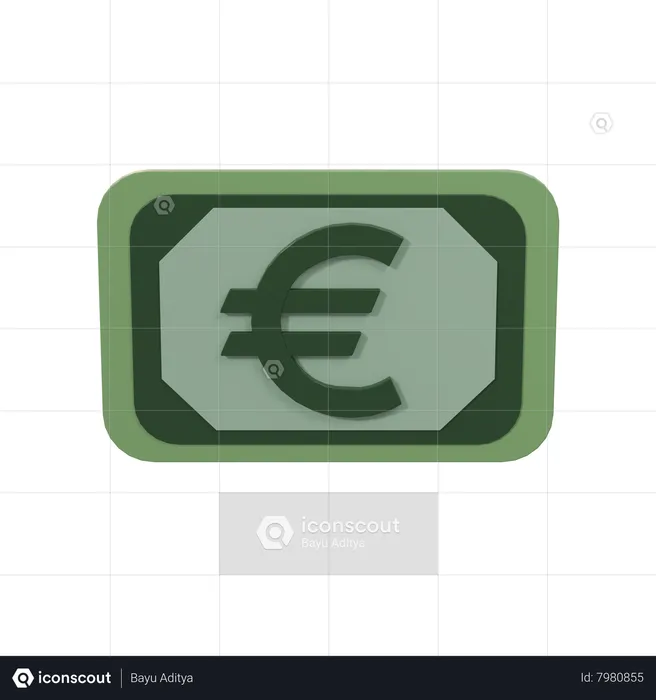 Argent en euros  3D Icon