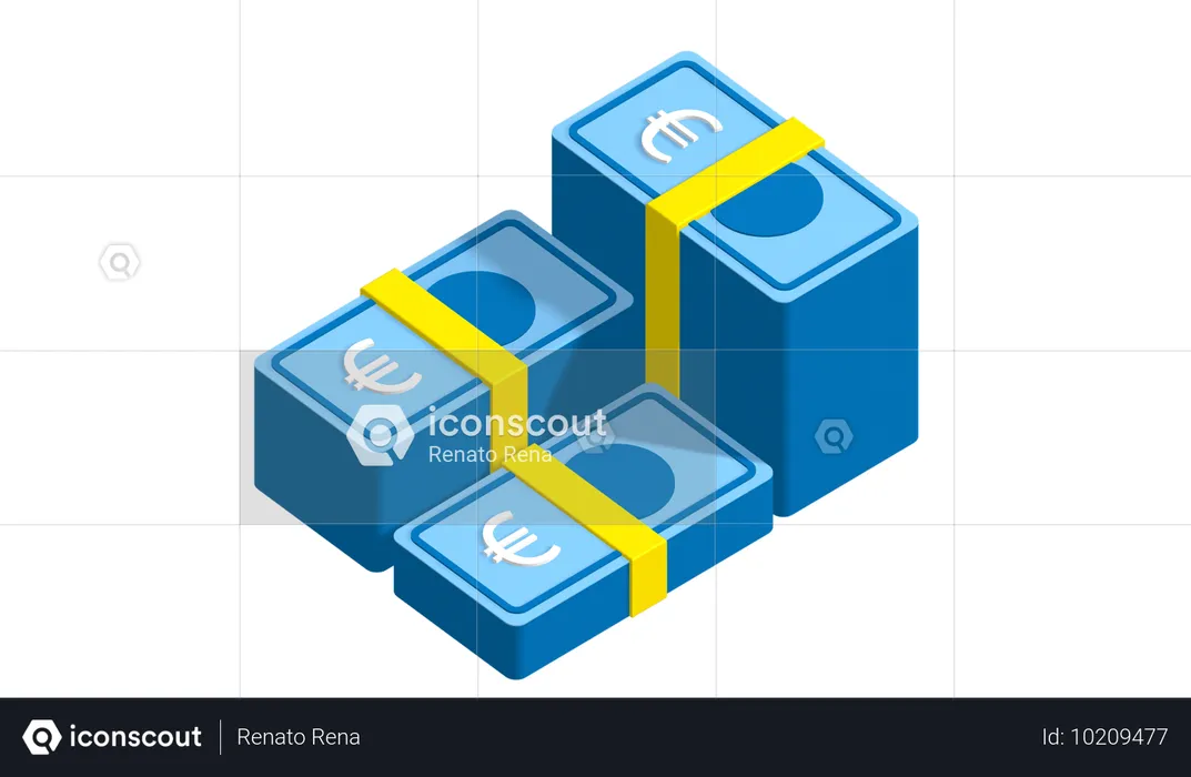 Euro-Paket  3D Icon