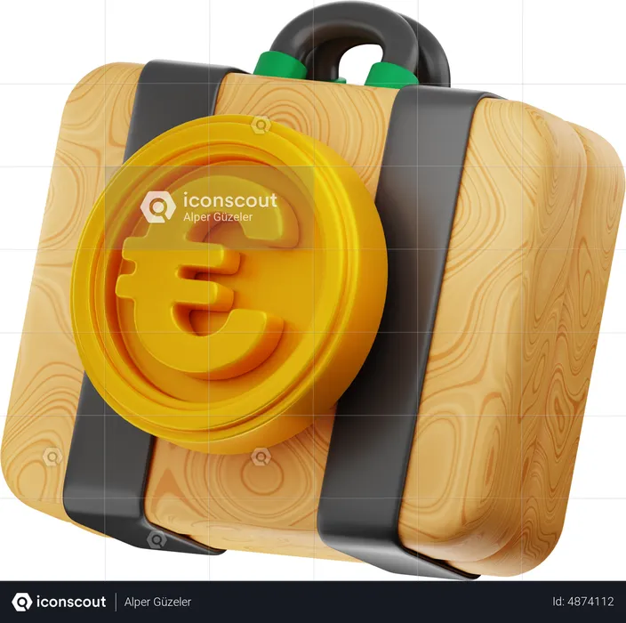 Euro Case  3D Icon
