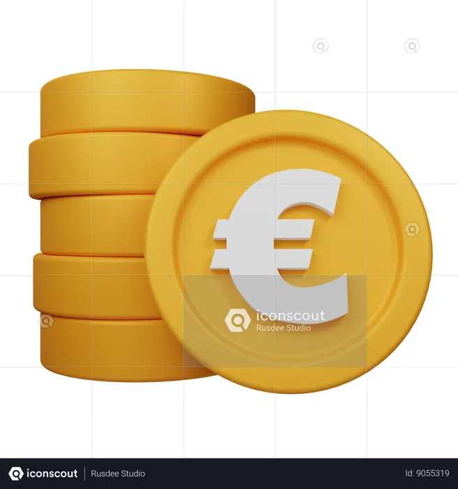 Euro Coin  3D Icon