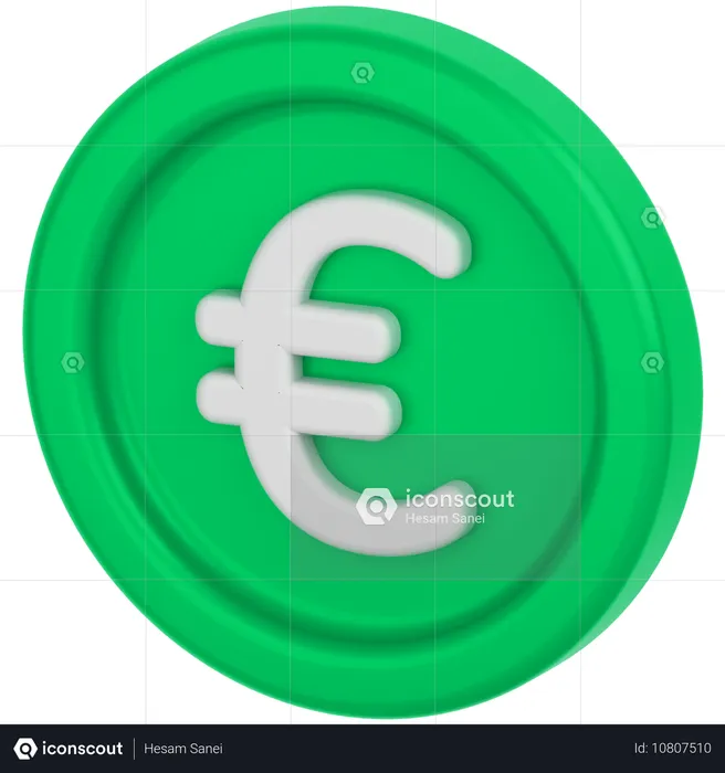 Euro Coin  3D Icon