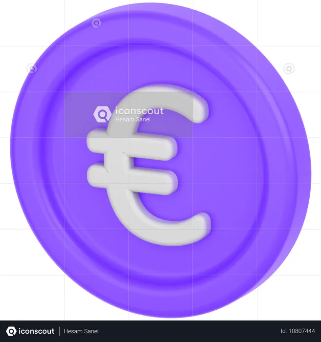 Euro Coin  3D Icon