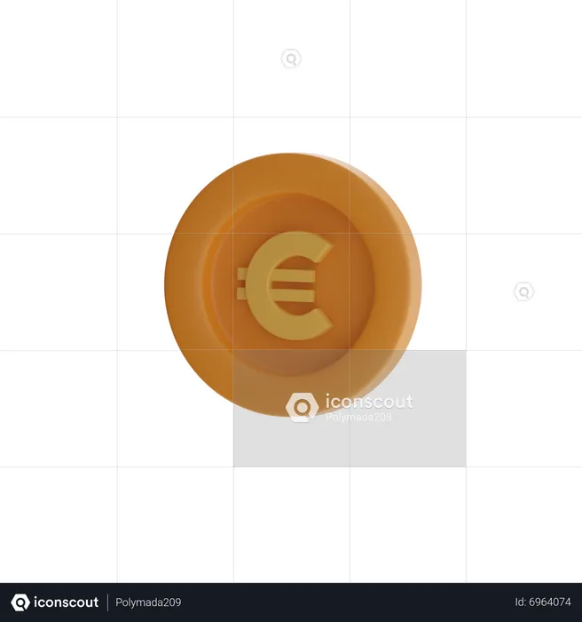 Euro Coin  3D Icon