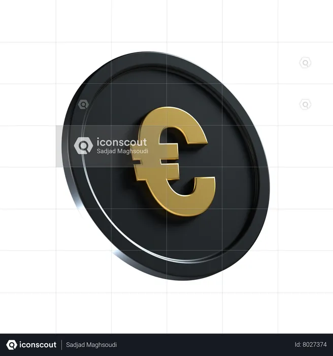 Euro Coin  3D Icon