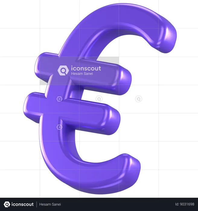 Euro Coin  3D Icon