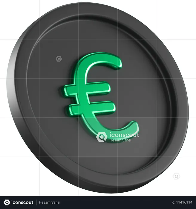 Euro Coin  3D Icon