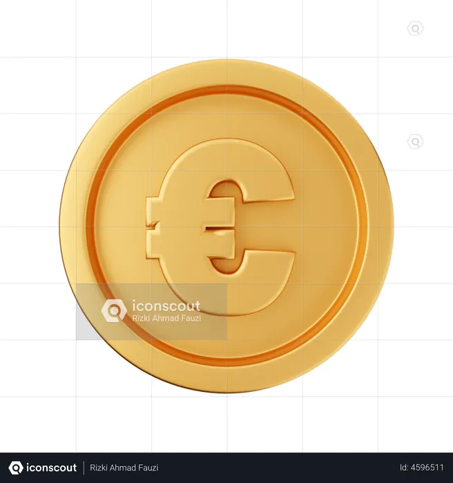 Euro Coin  3D Illustration