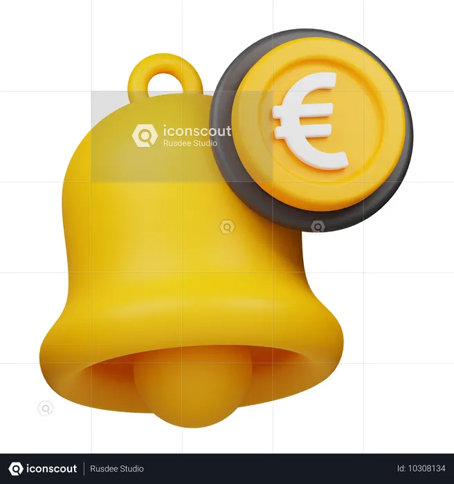 ユーロ硬貨通知  3D Icon