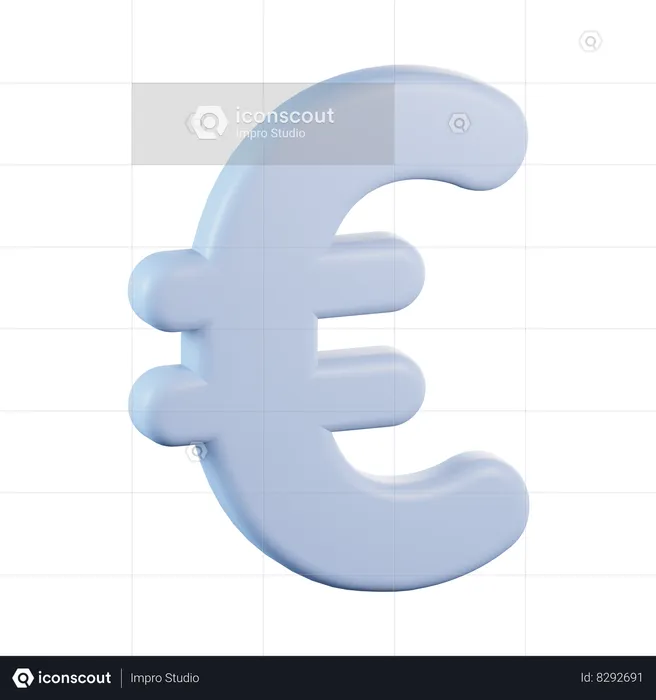Euro currency  3D Icon