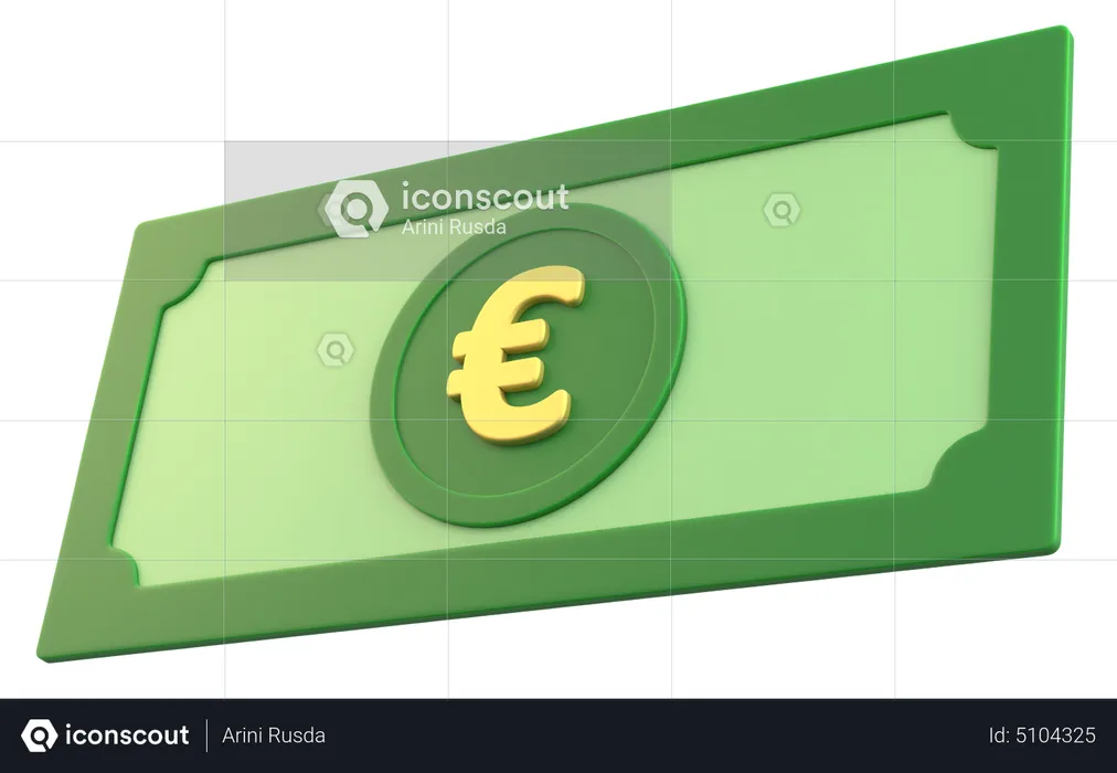 Dinheiro em euros  3D Icon